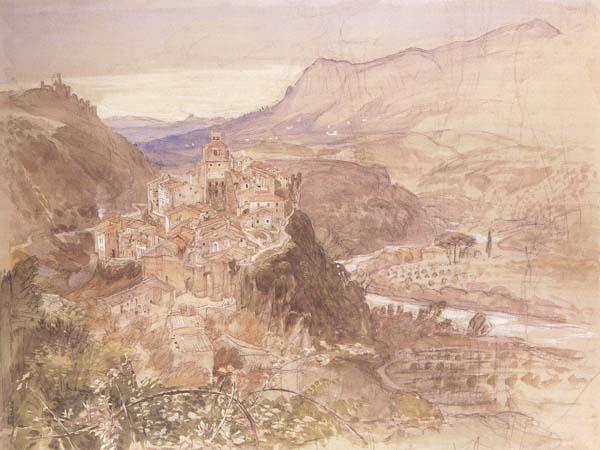 Samuel Palmer The Village of Papigno on the Nar,between Terni and thte Falls